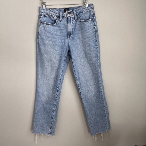 J. Crew Straight Leg Jean Size 28 High Waisted Light Denim - Picture 1 of 10